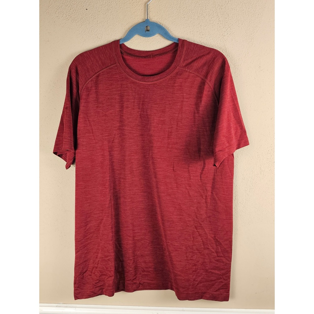 Lululemon Mens Burgundy Red Metal Vent Tech Short Sleeve Tshirt Large